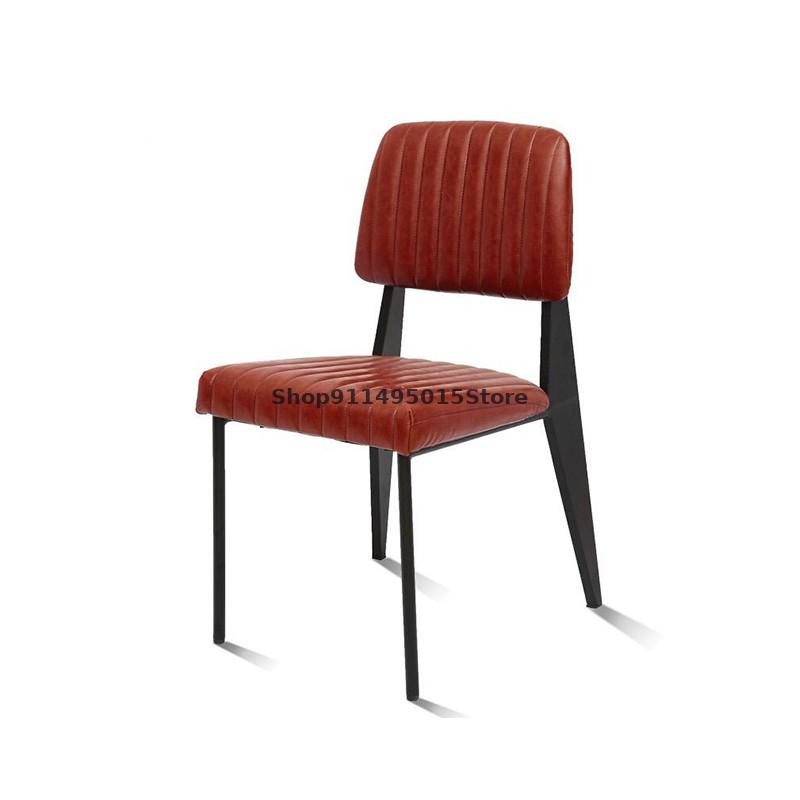 Nordic Industrial Style Creative Personality Dining Chair American Retro Armrest Coffee Chair Restaurant Bar Iron Chair